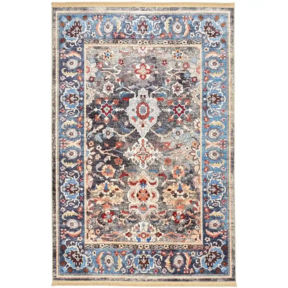 فرش ماشینی سنتی طرح 900406 خاکستری 1000 شانه